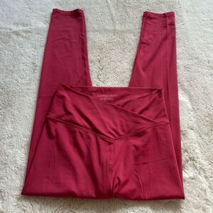 American Eagle outfitters red buttery soft crossover waist leggings